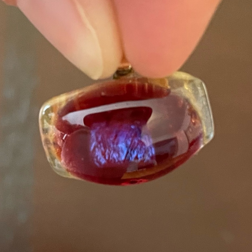 Elegant Red Glass Pendant
